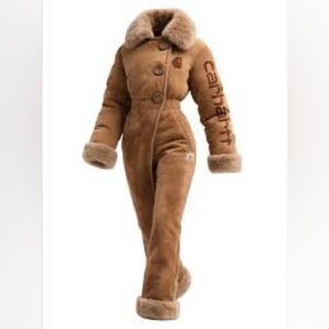 Carhartt Tan Fur-Lined Jumpsuit / Snowsuit